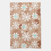 Linge De Cuisine Points mignons Brown Girly d'Aqua de motif de (Vertical)