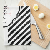 Linge De Cuisine Points mignons et bandes (Quart Plié)