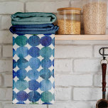 Linge De Cuisine Points motif - bleu et vert.<br><div class="desc">Aquarelle points motif - bleu et vert. Joli motif abstrait sur une serviette de cuisine</div>