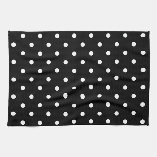 Linge De Cuisine Points noirs et blancs (Horizontal)