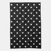 Linge De Cuisine Points noirs et blancs (Vertical)