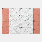 Linge De Cuisine Points noirs et blancs, avec accent de couleur (Horizontal)
