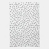 Linge De Cuisine Points noirs et blancs de confettis (Vertical)