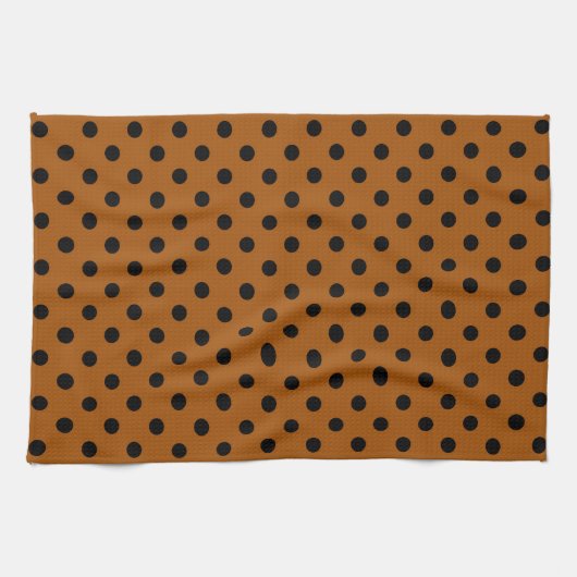 Linge De Cuisine Points noirs et marron (Horizontal)