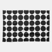 Linge De Cuisine Points noirs sur fond blanc (Horizontal)