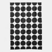 Linge De Cuisine Points noirs sur fond blanc (Vertical)