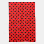 Linge De Cuisine Points rouges et noirs (Vertical)