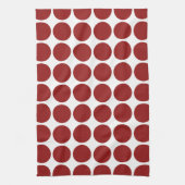 Linge De Cuisine Points rouges sur fond blanc (Vertical)