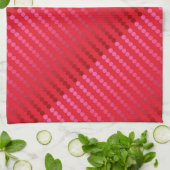 Linge De Cuisine Points satinés - nuances de rouge profond (Plié)