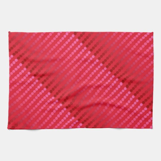 Linge De Cuisine Points satinés - nuances de rouge profond (Horizontal)