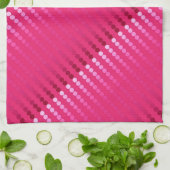 Linge De Cuisine Points satinés - nuances rose fuchsia (Plié)