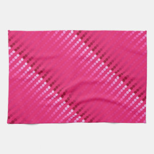 Linge De Cuisine Points satinés - nuances rose fuchsia