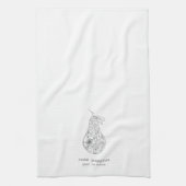 Linge De Cuisine Poire en Fleur (Vertical)