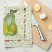 Linge De Cuisine Poires 3D (spectres d'eau) (Quart Plié)