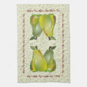 Linge De Cuisine Poires 3D (spectres d'eau) (Vertical)