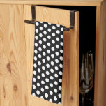 Linge De Cuisine Pois blanc rustique Modèle noir<br><div class="desc">Cuisine et salle à manger sur mesure Élégante Classique Rustique Pois Modèle / Linge de table et de cuisine / Serviette de cuisine noire.</div>