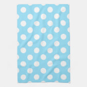 Linge De Cuisine Pois blancs sur bleu pâle (Vertical)