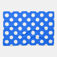 Pois blancs sur bleu royal