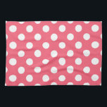 Linge De Cuisine Pois blancs sur corail<br><div class="desc">Pois blancs sur corail</div>