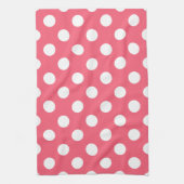 Linge De Cuisine Pois blancs sur corail (Vertical)
