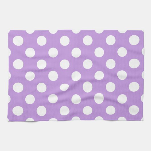 Linge De Cuisine Pois blancs sur lilas (Horizontal)