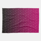 Linge De Cuisine Pois blancs sur pourpre et dégradé noir. (Horizontal)