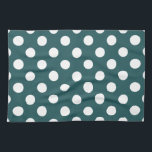 Linge De Cuisine Pois blancs sur turquoise<br><div class="desc">Pois blancs sur turquoise</div>