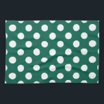 Linge De Cuisine Pois blancs sur vert sauge<br><div class="desc">Pois blancs sur vert sauge</div>
