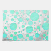 Linge De Cuisine Pois bleu Mint Ice Aqua (Horizontal)