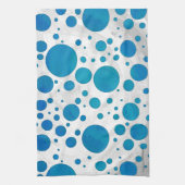 Linge De Cuisine Pois bleu océan (Vertical)