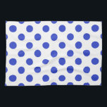 Linge De Cuisine Pois bleu royal<br><div class="desc">Pois bleus royaux sur arrière - plan blanc</div>