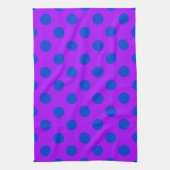 Linge De Cuisine Pois bleus sur violet (Vertical)
