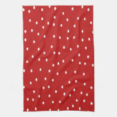 Linge De Cuisine Pois classique rouge et blanc (Vertical)