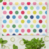 Linge De Cuisine Pois d'arc-en-ciel (Plié)