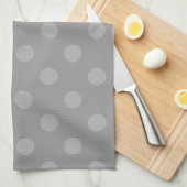 Linge De Cuisine Pois grand - 4b gris (Quart Plié)