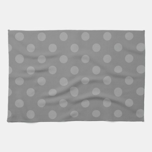 Linge De Cuisine Pois grand - 4b gris (Horizontal)