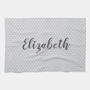 Linge De Cuisine Pois gris tendance