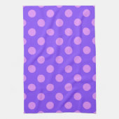 Linge De Cuisine Pois Lilac sur periwinkle (Vertical)