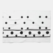 Linge De Cuisine Pois noirs blancs frais (Horizontal)