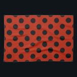 Linge De Cuisine Pois noirs en rouge<br><div class="desc">Pois noirs en rouge</div>