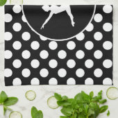 Linge De Cuisine Pois noirs et blancs; Ballet (Plié)