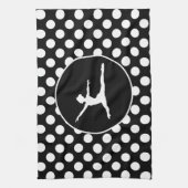Linge De Cuisine Pois noirs et blancs; Ballet (Vertical)