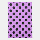 Linge De Cuisine Pois noirs sur lilas (Vertical)