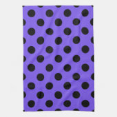 Linge De Cuisine Pois noirs sur perwinkle (Vertical)