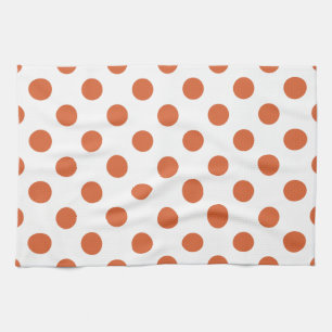 Linge De Cuisine Pois orange brûlés
