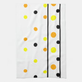 Linge De Cuisine Pois orange jaune noir (Vertical)