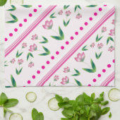 Linge De Cuisine Pois Polka Et Fleurs (Plié)