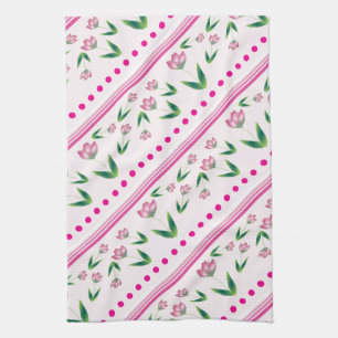 Linge De Cuisine Pois Polka Et Fleurs