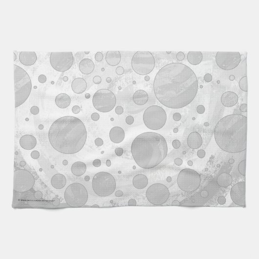 Linge De Cuisine Pois Rainy Sky Grey (Horizontal)