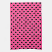 Linge De Cuisine Pois roses et noirs (Vertical)